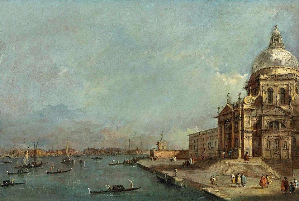 Guardi - Santa Maria della Salute and the entrance to the Grand Canal, Venice, looking East, 6048411