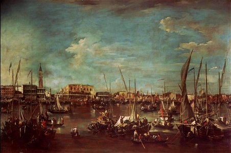 Guardi - The Bacino di San Marco with the Molo and the Doge's Palace, Venice, c 1755-1770, 2212.1