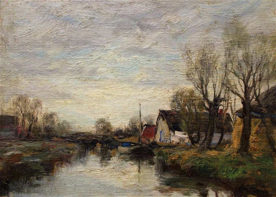 Canal at Voorburg, Holland by Charles Paul Gruppé