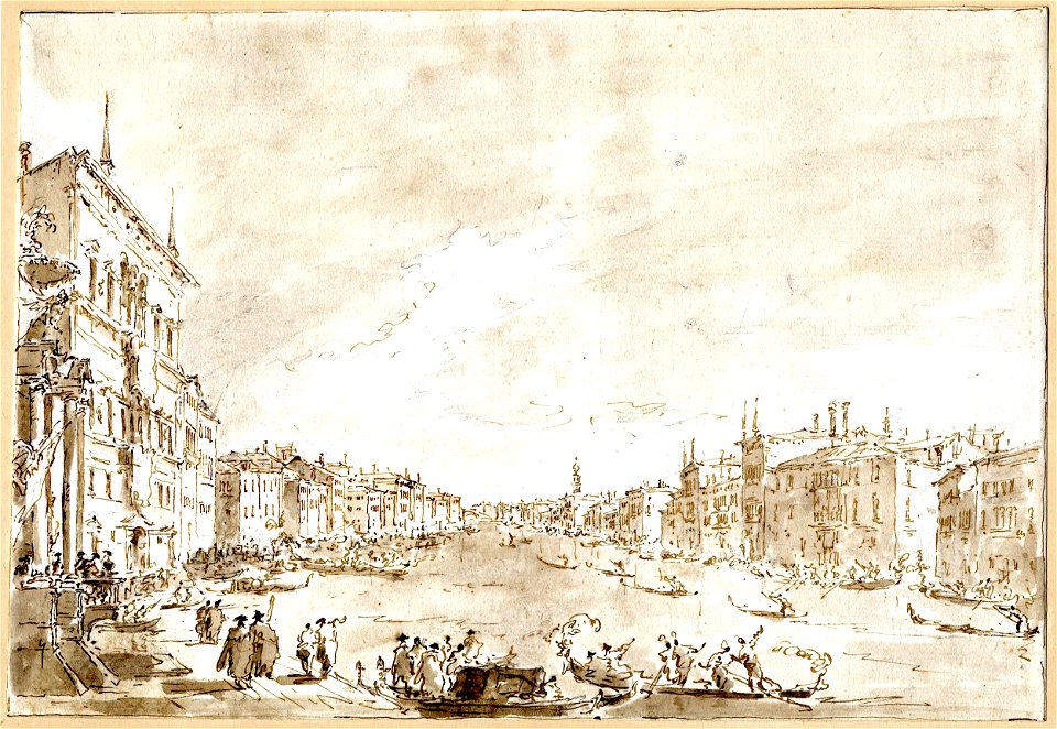 Guardi - A regatta on the Grand Canal, Venice. c.1770-5, 1902,0617.4