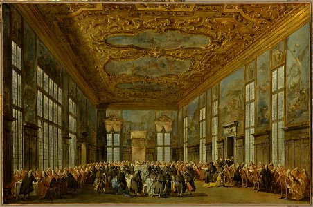 Guardi - Le Doge offre à déjeuner aux ambassadeurs, vers 1770 - 1780, INV 20801
