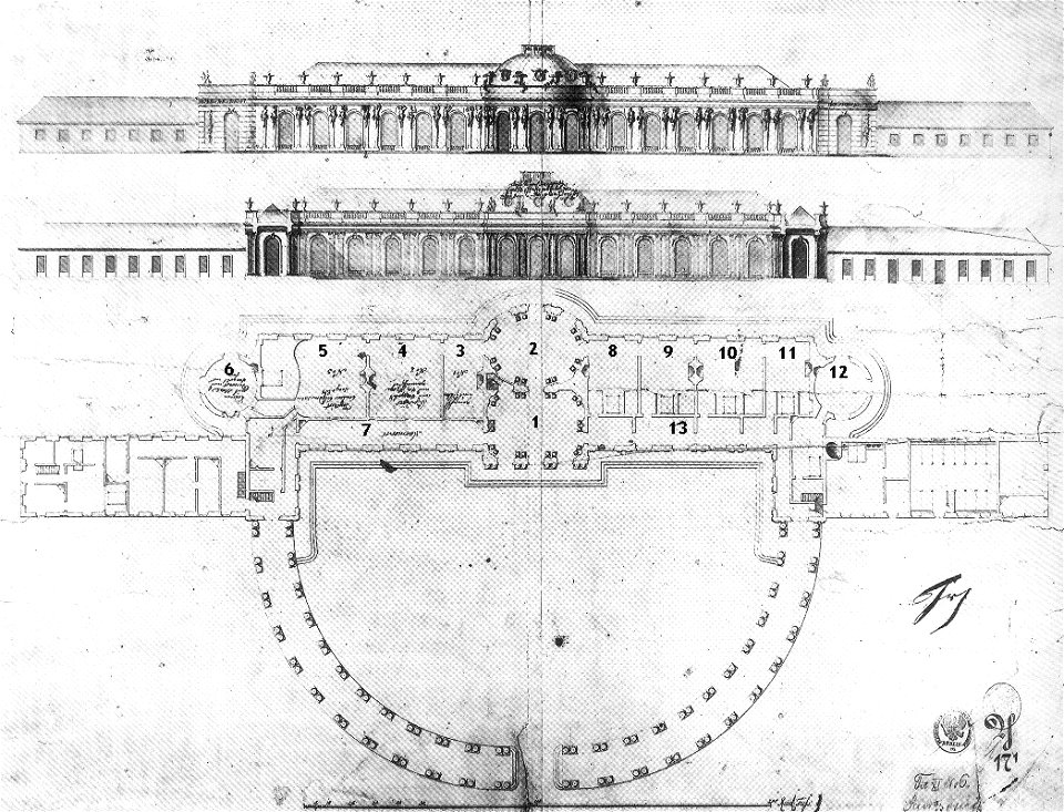 Grundriss Sanssouci 1744