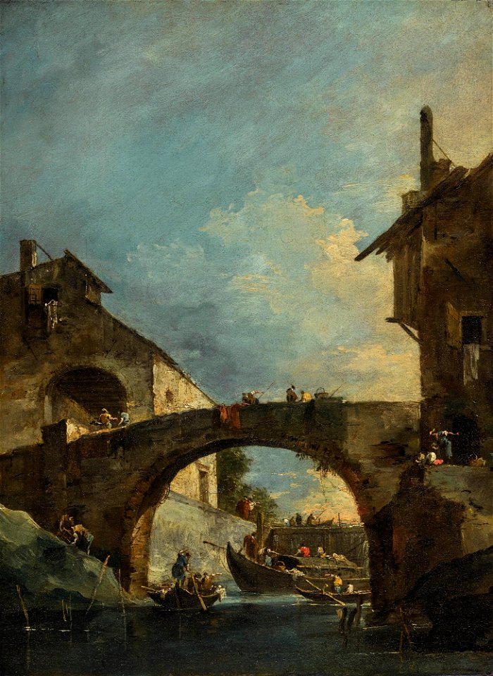 Guardi - A VIEW OF LA PORTA DEL DOLO ON THE BRENTA CANAL, lot.76