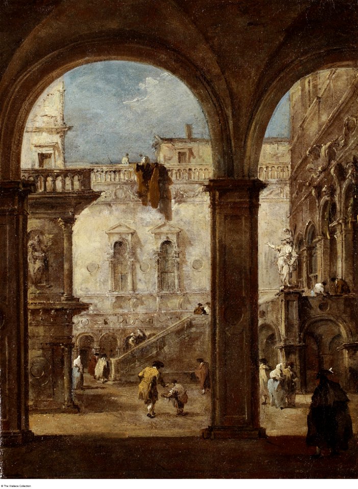 Guardi - Capriccio with the Courtyard of the Doge's Palace, probably 1770s, P647