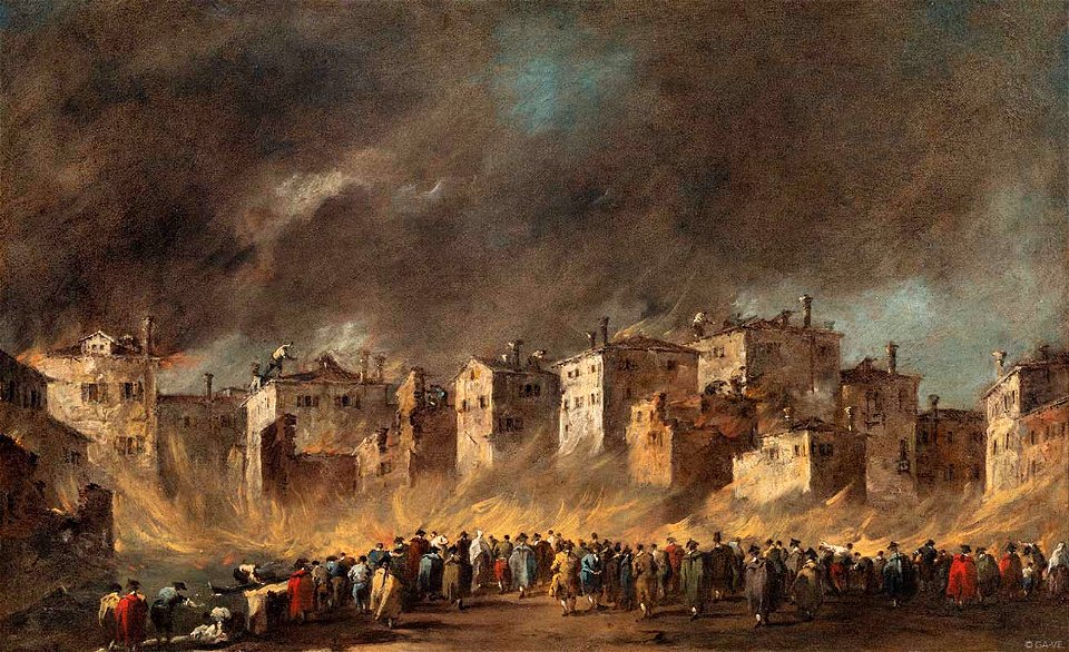 Guardi - Fire at the Oil Depot at San Marcuola, 1789, 1334