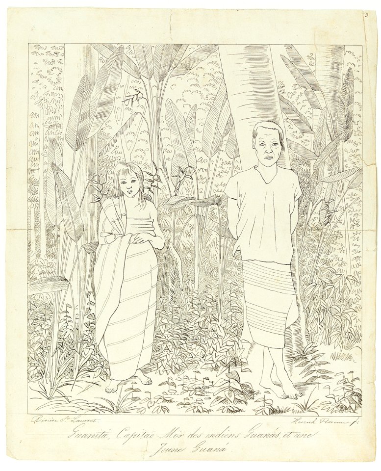 Guanitá, Capitão-Môr des indiens Guanás, et une Jeune Guaná, da Coleção Brasiliana Iconográfica