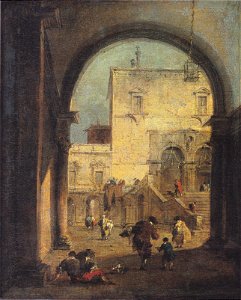 Guardi - Blick auf einen Platz mit Palast - 1775-80