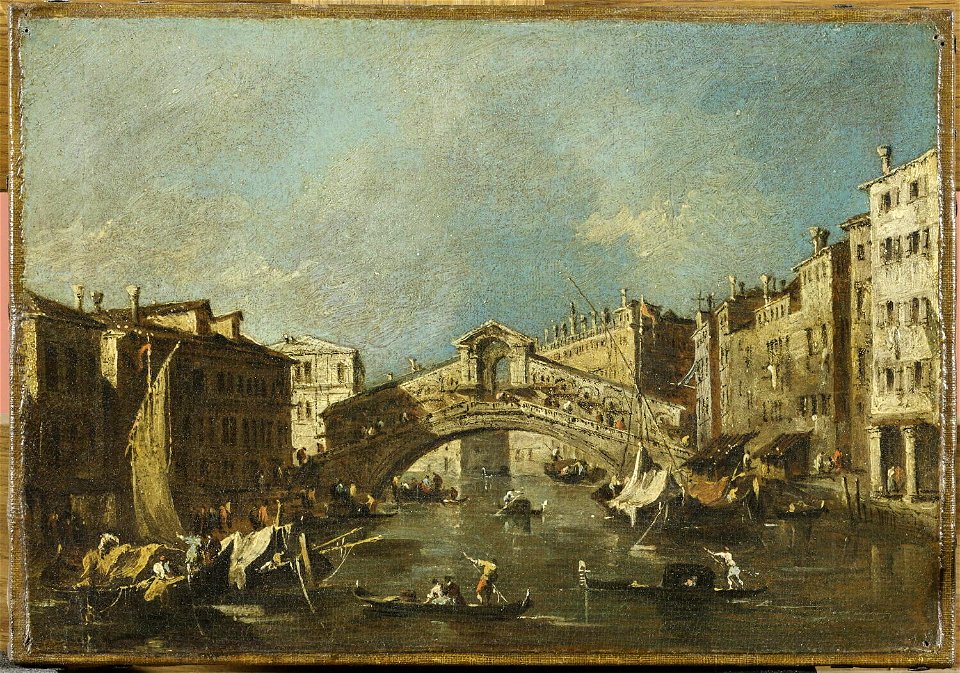 Guardi - Le Pont du Rialto à Venise, vers 1780, RF 1961 44