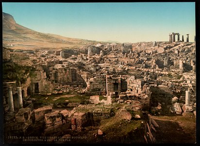 Grèce. Vue Generale des Fouilles de Corinthe Avec le Temple LCCN2017658117