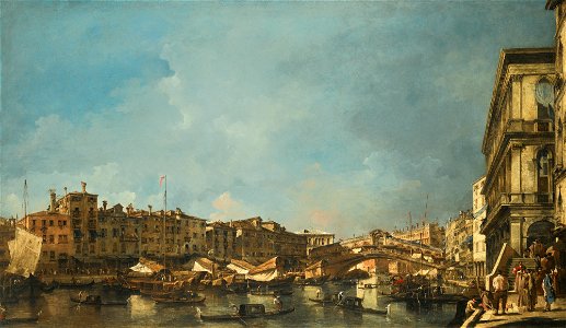 Guardi - VENICE, A VIEW OF THE RIALTO BRIDGE, LOOKING NORTH, FROM THE FONDAMENTA DEL CARBON, lot.73