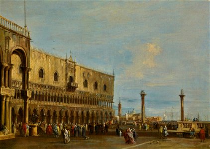 Guardi - VENICE, A VIEW OF THE PIAZZETTA LOOKING SOUTH WITH THE PALAZZO DUCALE, lot.88