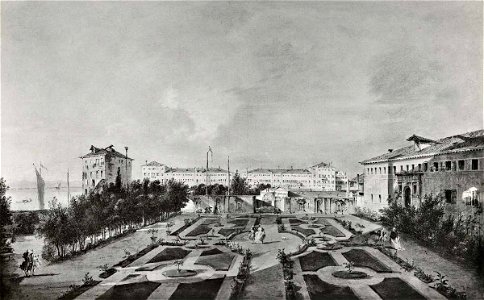 Guardi - Veduta di Venezia con i giardini di palazzo Contarini Dal Zaffo, Knoedler and Co