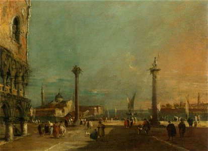 Guardi - VENICE, A VIEW OF THE PIAZZETTA LOOKING TOWARDS SAN GIORGIO MAGGIORE, lot.69