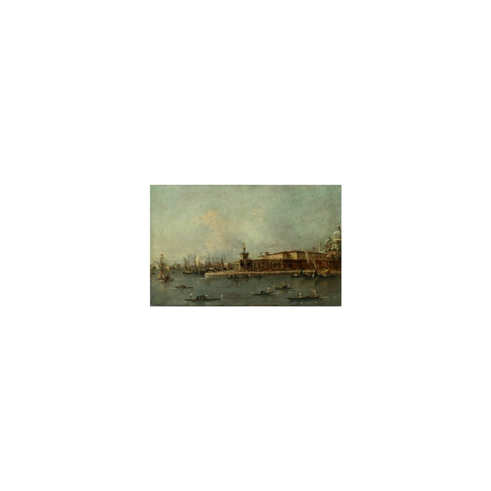 Guardi - VENICE, A VIEW OF THE ENTRANCE TO THE GRAND CANAL WITH THE PUNTA DELLA DOGANA AND THE CHURCH OF SANTA MARIA DELLA SALUTE, lot.53