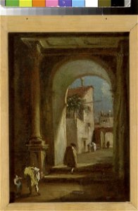 Guardi - circle of - Capriccio an Archway, c. 1770 - 1810, WA1967.52.2