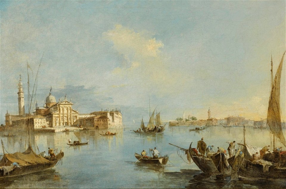 Guardi - VENICE, A VIEW OF THE ENTRANCE TO THE GRAND CANAL WITH THE CHURCH OF SANTA MARIA DELLA SALUTE AND THE PUNTA DELLA DOGANA, lot.44