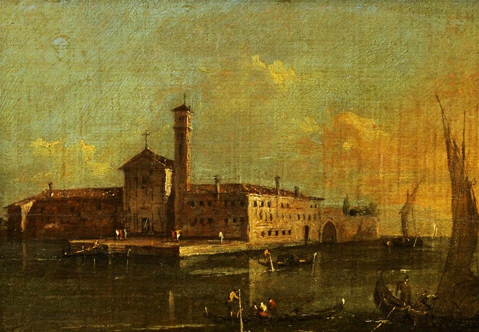 Guardi - View of the Island of San Lazaro, Venice, 1780s, 902