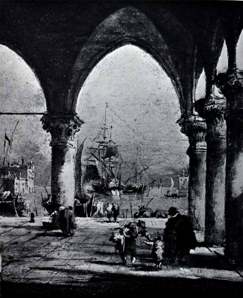 Guardi - Capriccio con sottoportico del Palazzo Ducale di Venezia, Knoedler and Co
