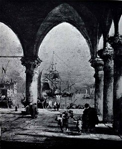 Guardi - Capriccio con sottoportico del Palazzo Ducale di Venezia, Knoedler and Co