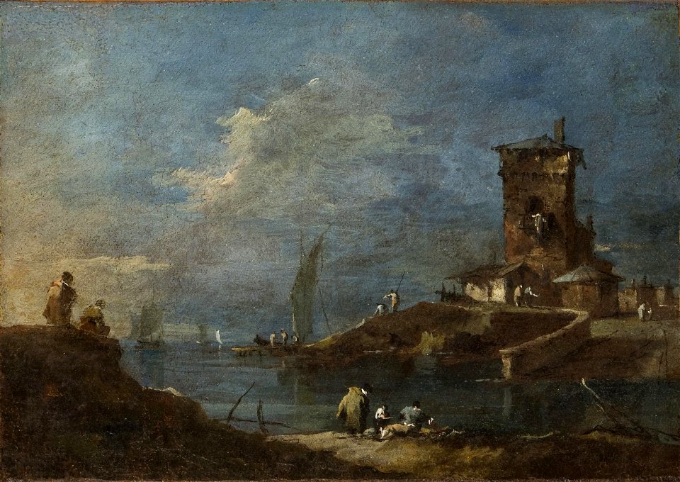 Guardi - Follower of - Seaport with a Castle, Inv. 446