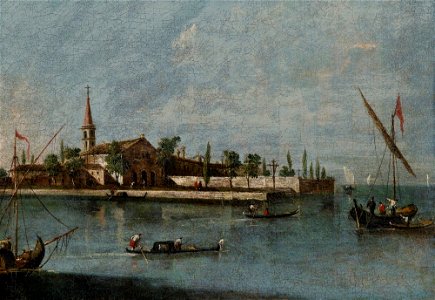 Guardi - L’ÎLE DE SAINT FRANÇOIS DU DÉSERT DANS LA LAGUNE VÉNITIENNE, lot.15