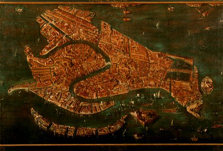 Guardi - Bird's-Eye View of Venice, 1775, MOD5606