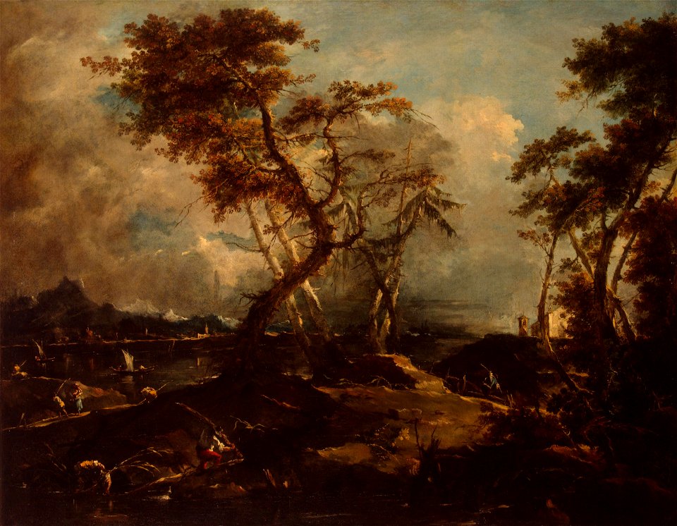 Guardi - Landscape, circa 1780, ГЭ-4305