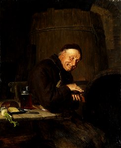 Grützner Vor der Brotzeit 1884