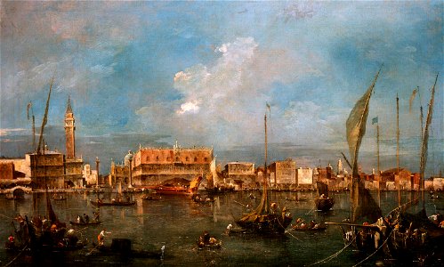 Guardi - View of the Riva degli Schiavoni and the Piazzetta from the Bacino di San Marco, 1760s, P25w47
