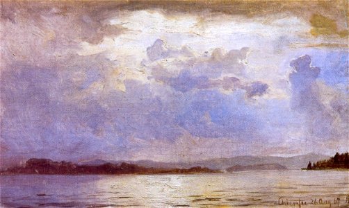 Hans Gude - Tordenskyer over Chiemsee - Thunder Clouds over the Chiemsee - 1867
