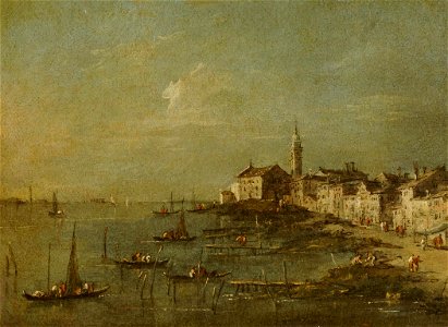 Guardi - View of the Giudecca and the Church of Santa Marta, Venice, 1780s, 2432