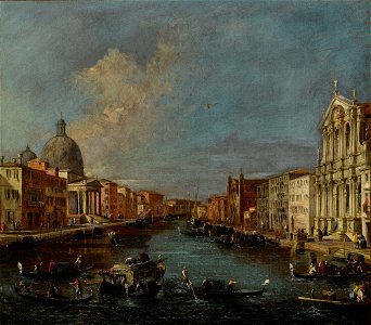 Guardi - Attributed to - VENICE, A VIEW OF THE GRAND CANAL WITH SAN SIMEONE PICCOLO, lot.295