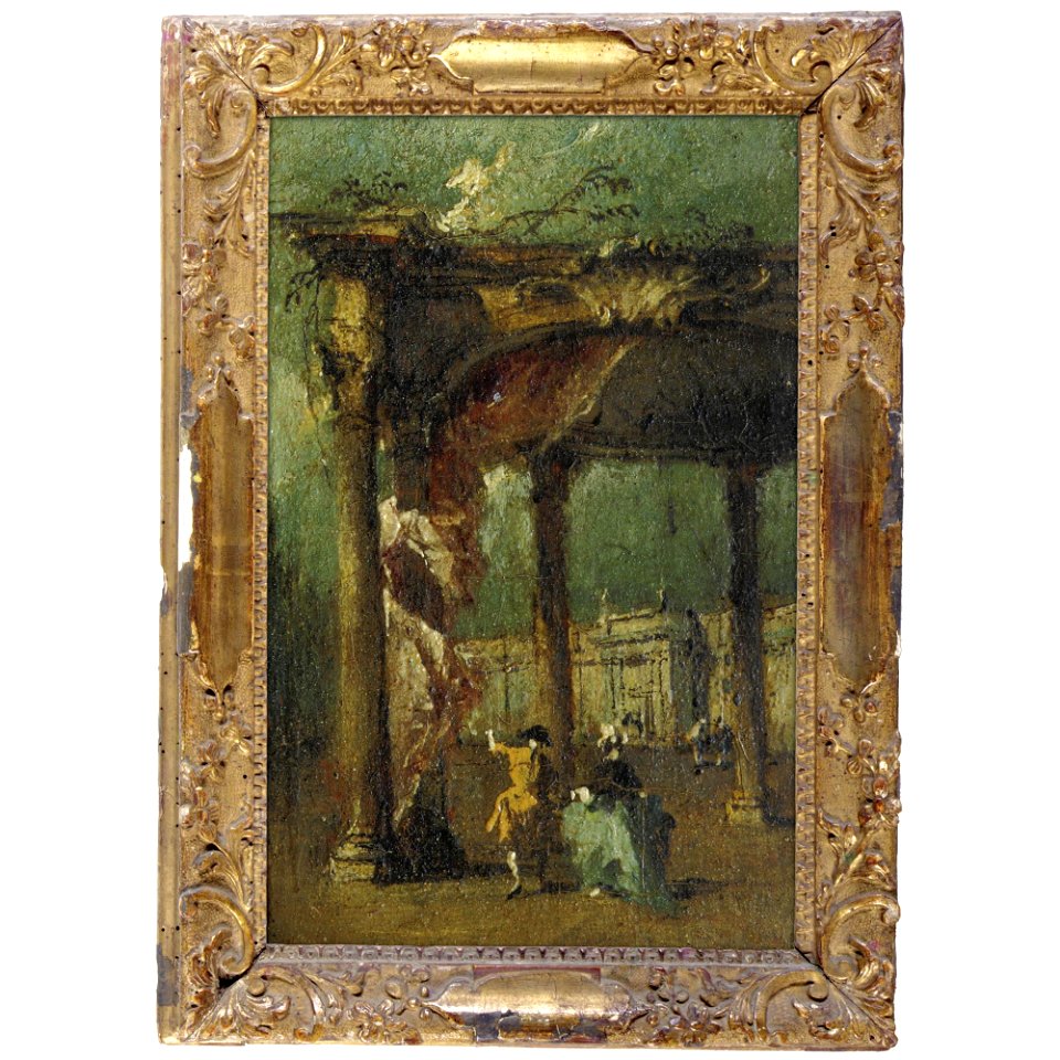 Guardi - CAPRICCIO ARCHITETTONICO CON FIGURE, lot.482