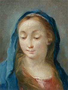 Guardi - HEAD OF THE VIRGIN, lot.727 (cropped)