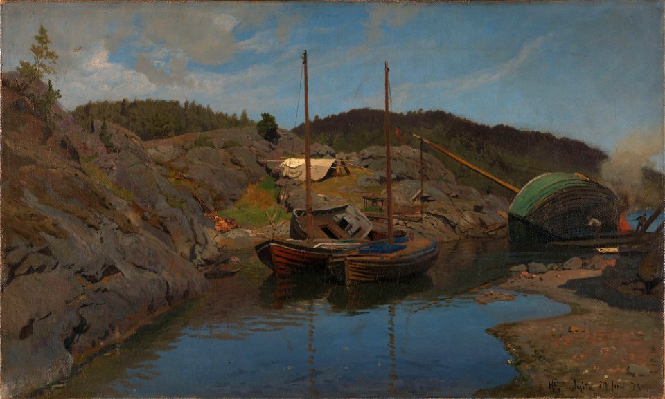 Hans Gude - Pilotboats - NG.M.00636-013 - National Museum of Art, Architecture and Design