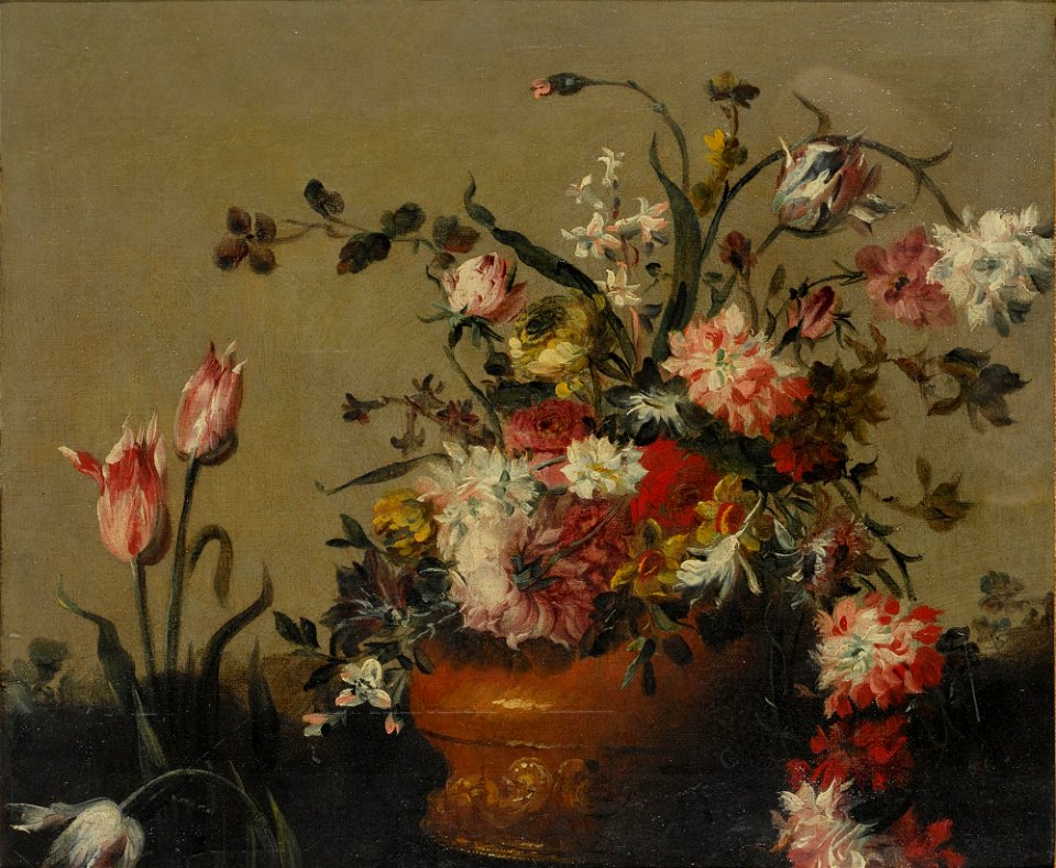 Guardi - Circle of - Still life with a vase of peonies and tulips, Lot 202