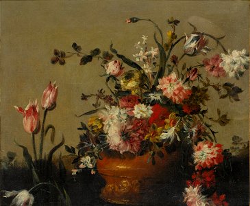 Guardi - Circle of - Still life with a vase of peonies and tulips, Lot 202
