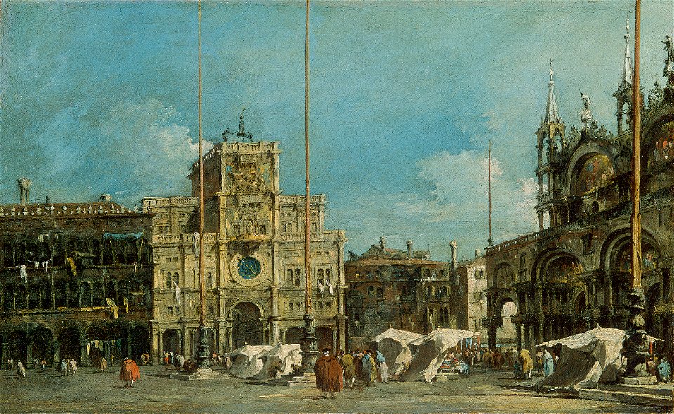 Francesco Guardi, The Torre dell’Orologio in Piazza San Marco