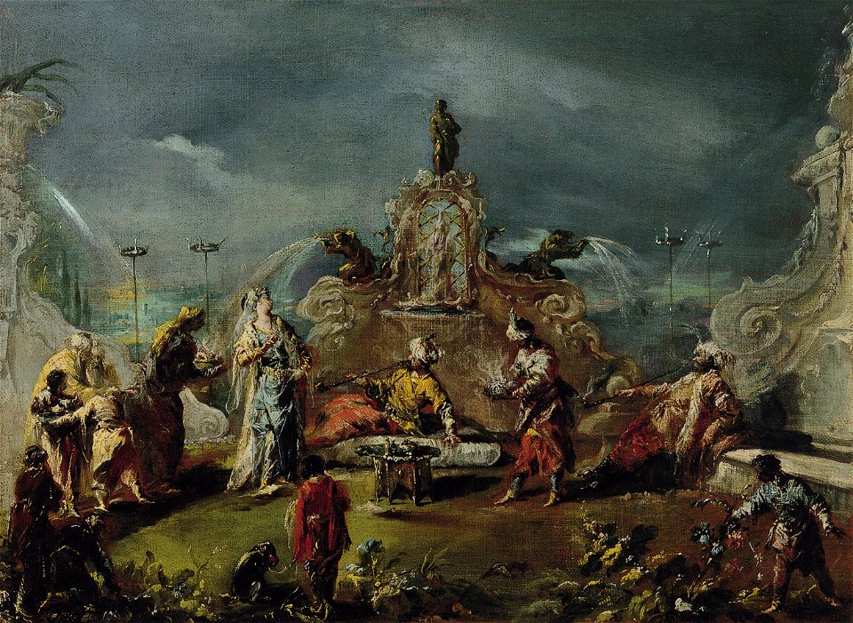 Guardi - Scene in the Garden of a Seraglio, ca. 1743, Inv. no. (CTB.1956.2)