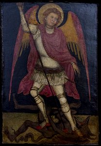 Guariento - San Michele Arcangelo combatte contro Satana