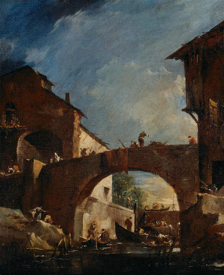 Guardi - The lock at Dolo on the Brenta Capriccio, c. 1780, 229-4