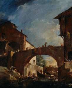 Guardi - The lock at Dolo on the Brenta Capriccio, c. 1780, 229-4