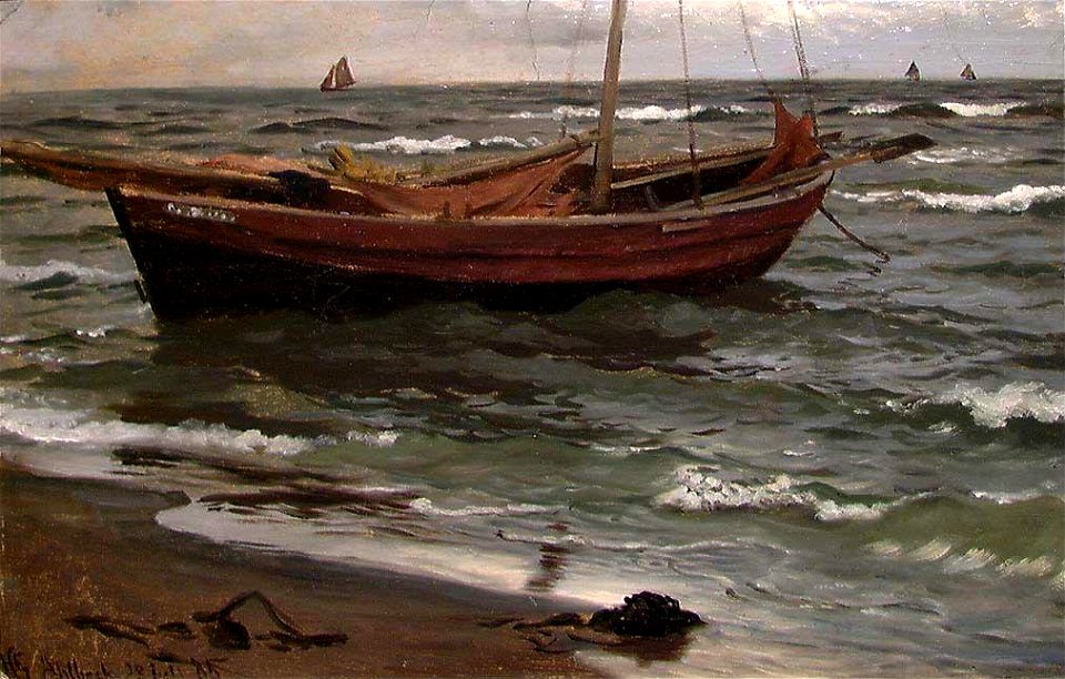 Hans Gude - Study of a Boat - NG.M.00635-008 - National Museum of Art, Architecture and Design