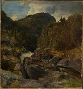 Hans Gude - Landscape with Waterfall - NG.M.00636-006 - National Museum of Art, Architecture and Design