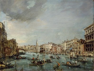 Guardi - View of the Grand Canal towards Rialto with Palazzo Grimani and Palazzo Manin, 1756 - 60, 688