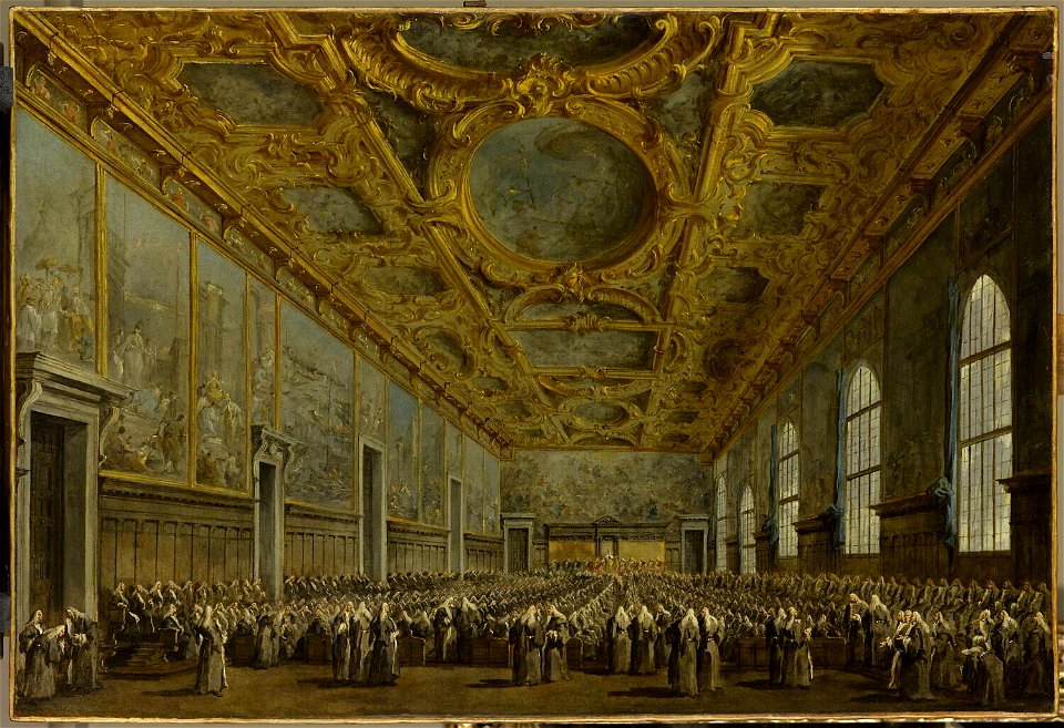 Guardi - Le Doge remercie le Conseil majeur, vers 1770 - 1780, INV 20800