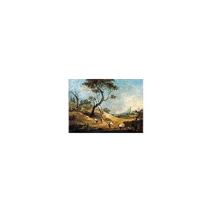 Guardi - A PASTORAL LANDSCAPE WITH PEASANTS HOEING AND A WASHERWOMAN BEFORE SOME TREES, lot.54