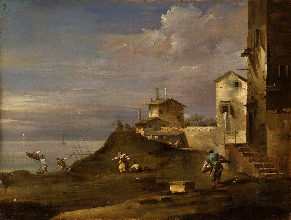 Guardi - Imitator of - Landscape with Cottages on Dunes, Cat. 304