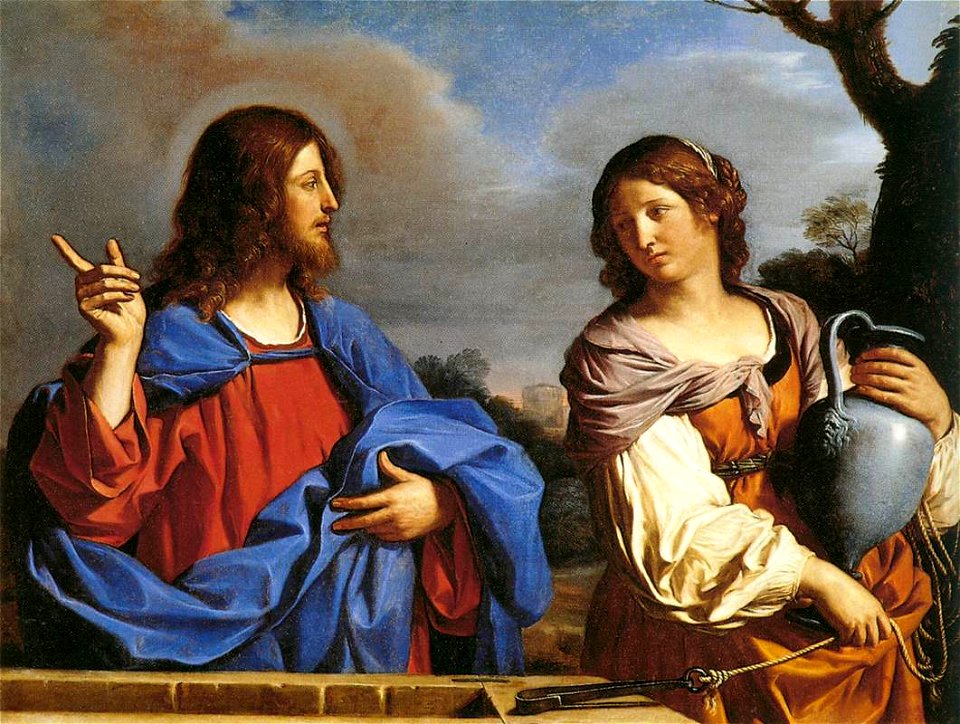 Guercino - Jesus and the Samaritan Woman at the Well - WGA10946