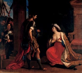 Guercino - Cleopatra and Octavian - Google Art Project. Free illustration for personal and commercial use.